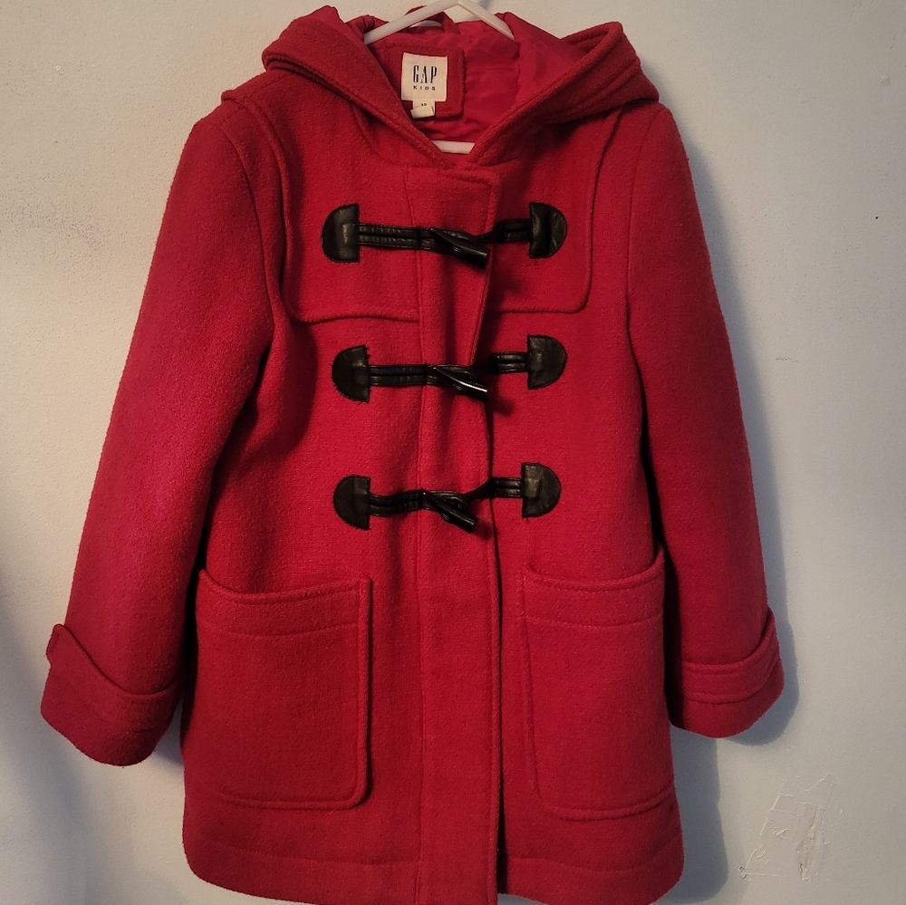 Kids Red Toggle Coat